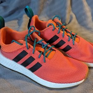 Adidas NMD R2 Summer Sneakers - Orange, Gum & White - Size US 10